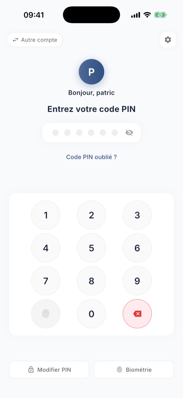 Réglages de sécurité Juna Pay